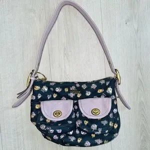 Coach | Bags | Coach Vintage Rose Print Nylon Cargo Shoulder
